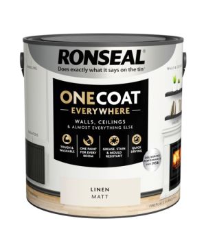 Ronseal One Coat Everywhere Matt Paint - Linen - 2.5L