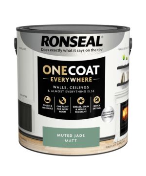 Ronseal One Coat Everywhere Matt Paint, Muted Jade, 2.5L