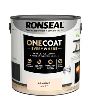 Ronseal One Coat Everywhere Matt Paint - Almond - 2.5L