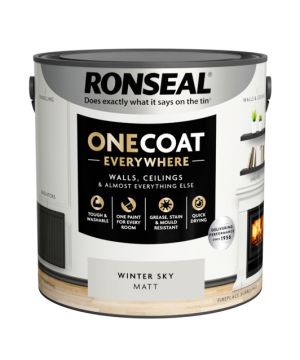 Ronseal One Coat Everywhere Matt Paint Winter Sky 2.5L