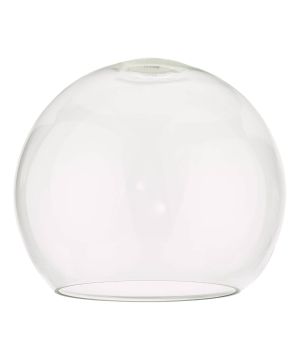 DAR Lighting ACC871 Easy Fit Open Round Glass Shade, clear globe, H20 x Ø22cm