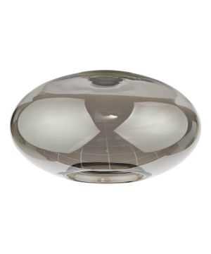 DAR Lighting Aiden Easy Fit Pendant Smoked Glass shade, H13 x Ø25cm
