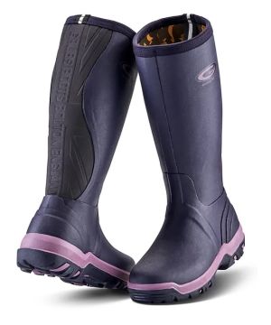 Grubs Rainline 2.0 Wellington Boots in aubergine size 4