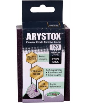 Axus Decor Arystox Ceramic Oxide Abrasive Blocks 120 Grit Twin Pack