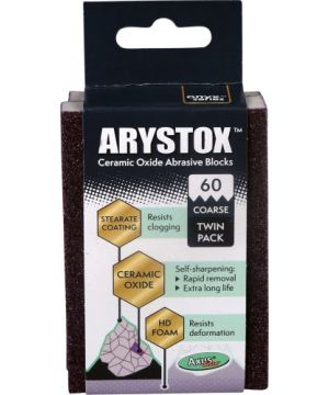 Axus Decor Arystox Ceramic Oxide Abrasive Blocks 60 Grit Pack of 2