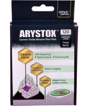 Axus Decor Arystox Ceramic Oxide Abrasive Flexi Pads - 120 Grit - Pack of 2