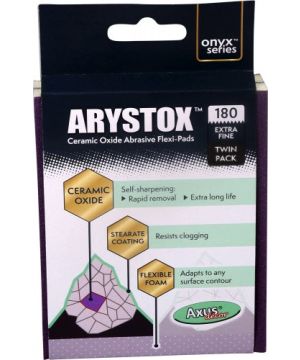 Axus Decor Arystox Ceramic Oxide Abrasive Flexi Pads, 180 grit twin pack