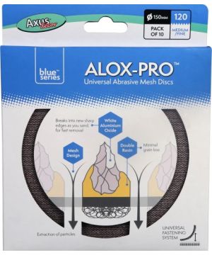 Axus Decor Alox-Pro Abrasive Mesh Discs - 150mm - 120 Grit - Pack of 10