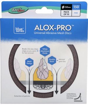 Axus Decor Alox-Pro Abrasive Mesh Discs - 150mm - 150 Grit - Pack of 10