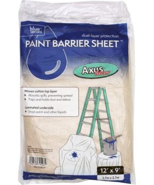 Axus AXU/DSB129 Pro-Finish Paint Barrier Sheet, 12x9 ft, blue