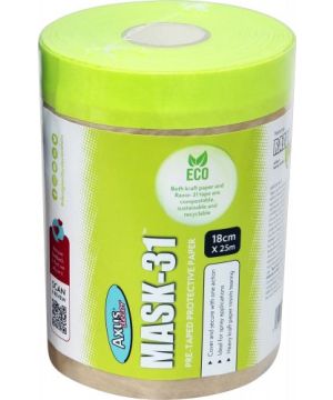 Axus Decor Mask-31 Pre-Taped Protective Paper 18cm x 25m