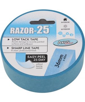 Axus Decor Razor-25 Low Tack Tape - 36mm x 40m