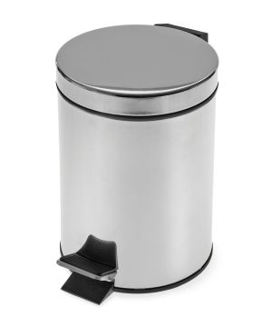 Blue Canyon BA2001SI 3L pedal bin in white with a mirror finish