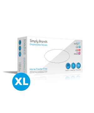 Simply BNG004 Sanitize 100pk X-Large blue nitrile disposable gloves