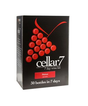 Cellar 7 Shiraz Wine Making Kit - 30 Bottles for bold spicy red wine with deep purple colour