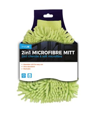 Simply CLE002 2-in-1 Microfibre Mitt