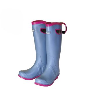 Treadstone Clip Ladies Activity Wellington Boots in Blue and Pink Size 8
