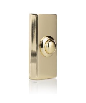 Byron DBW-21027 Wired Surface Mounted Bell Push in brass