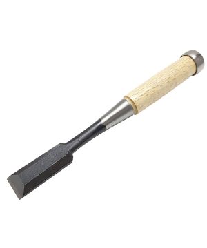 Asahi DK-324 24mm Japanese Laminated SK5 High Carbon Steel Bench Chisel with white oak handle