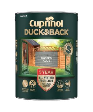 Cuprinol 5 year Ducksback Dusted Aloe 5L exterior paint wood care timbercare