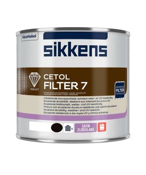 Sikkens Filter 7 Plus 1L woodstain in Ebony with a satin finish