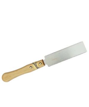 Shogun FLD120 120mm Japanese Double Edged Flush Cut Pull Saw with wooden handle