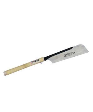 Shogun MC24 240mm Japanese Precision Dozuki Saw with nickel plated blade and rattan wrapped paulownia wooden handle