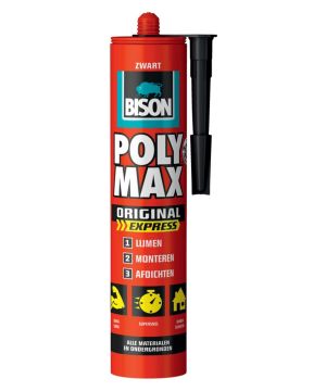 Bison Poly Max Express 425g adhesive and sealant in black