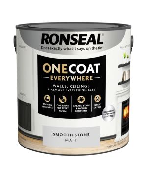 Ronseal One Coat Everywhere Matt Paint Smooth Stone 2.5L