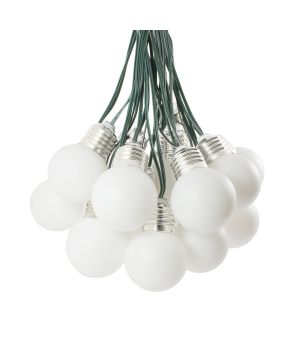 The Solar Centre Elan Solar Festoon Lights - 20 LEDs with green cable and integrated solar panel