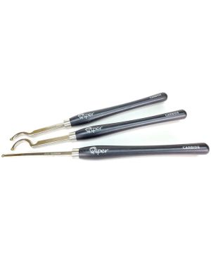 Charnwood TCSET3H 390mm 3 Piece Carbide Turning Tools For Hollowing with chrome finished steel shafts