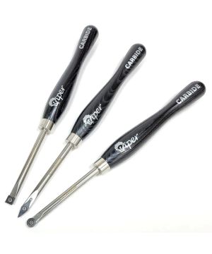 Charnwood TCSET3S Carbide Tipped Wood Turning Tools 3 Piece Compact Set