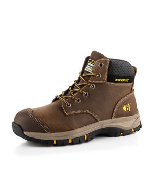 Buckbootz WIZL1BRN Wizardz Nubuckz Lace Boot in brown, size 7 safety boot